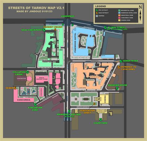 eft streets of tarkov map